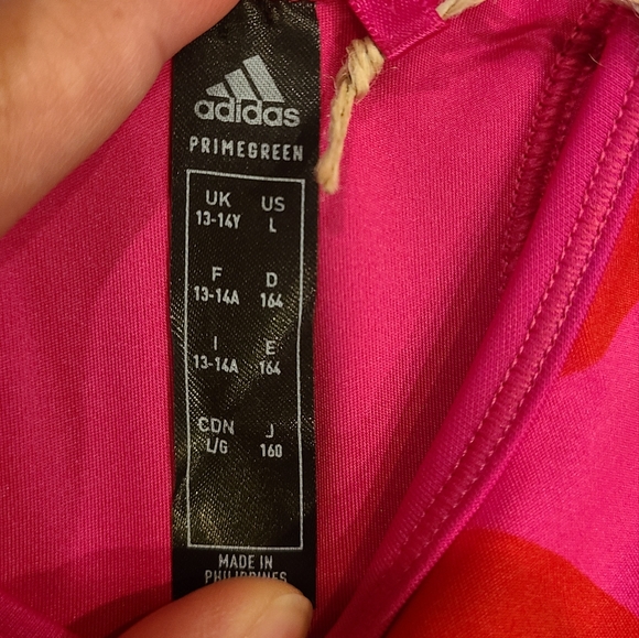 Adidas Marimekko Girls Pink Sports Bra Large - Picture 4 of 5